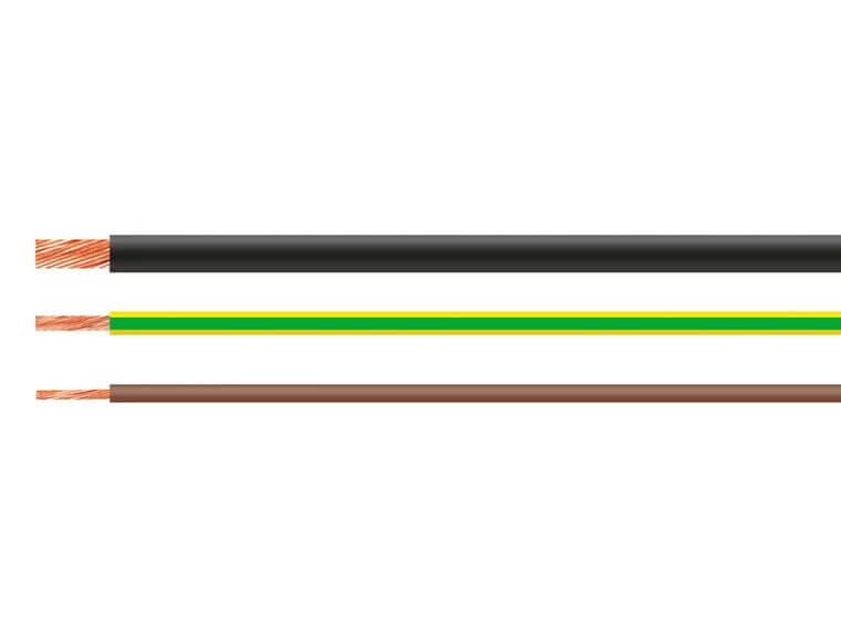 Helukabel H07V-K 6 mm², groen-geel, 100m ring in doos, fijnaderig
