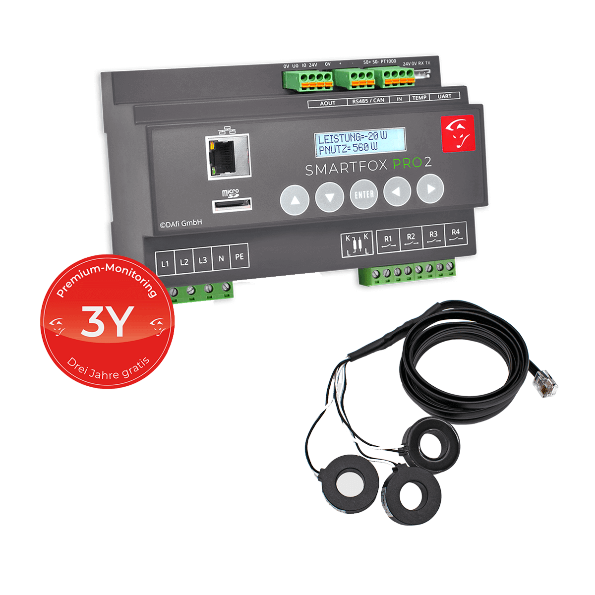SmartFox Pro 2 energiemanager incl. stroomtransformator 80A 3Y