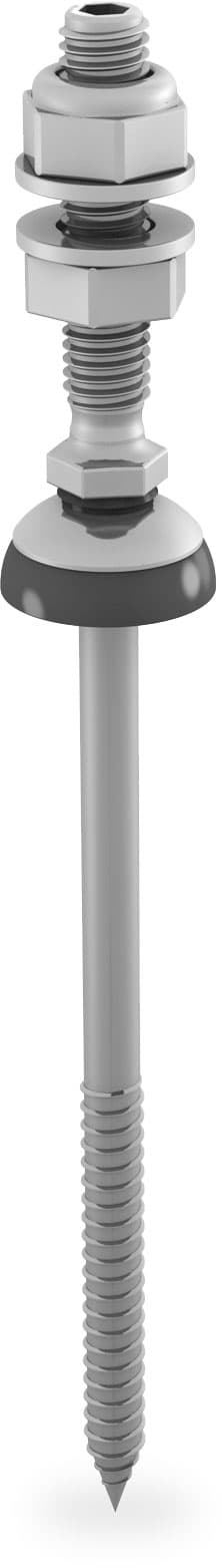K2 zonnepaneelbevestiging met vezelcement afdichting voor houten Onderconstructie, 200 mm