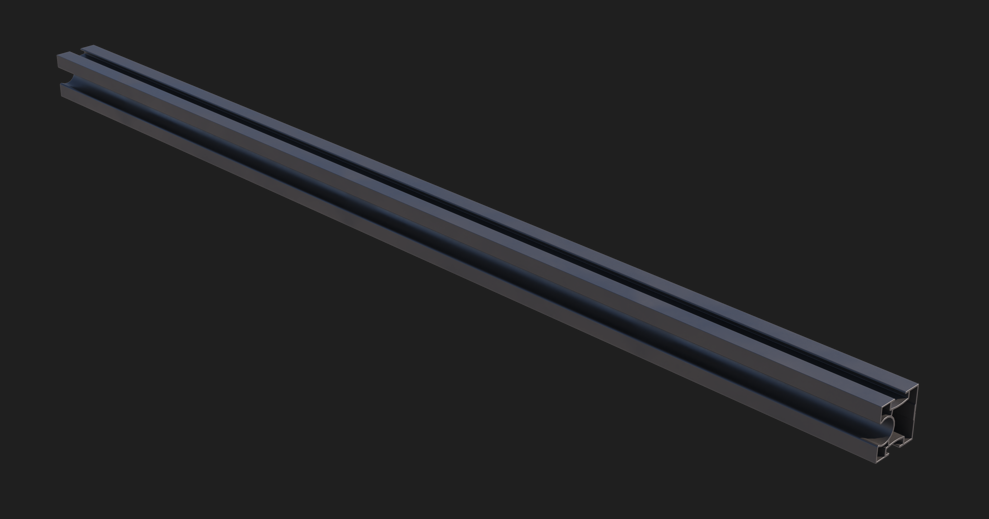 Blubase RoBoost Montagerail ER ZWART lengte 3532mm (DTO)