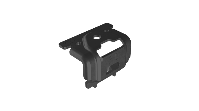Flatfix Fusion Eindklem 30 mm ZWART