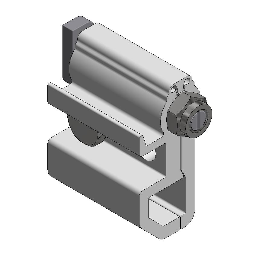ValkPitched Aluminium felsnaad klem | profiel horizontaal