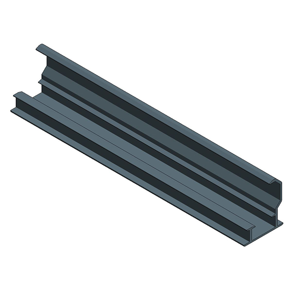 ValkPitched Aluminium inleg profiel onder H35 L=6650 zwart