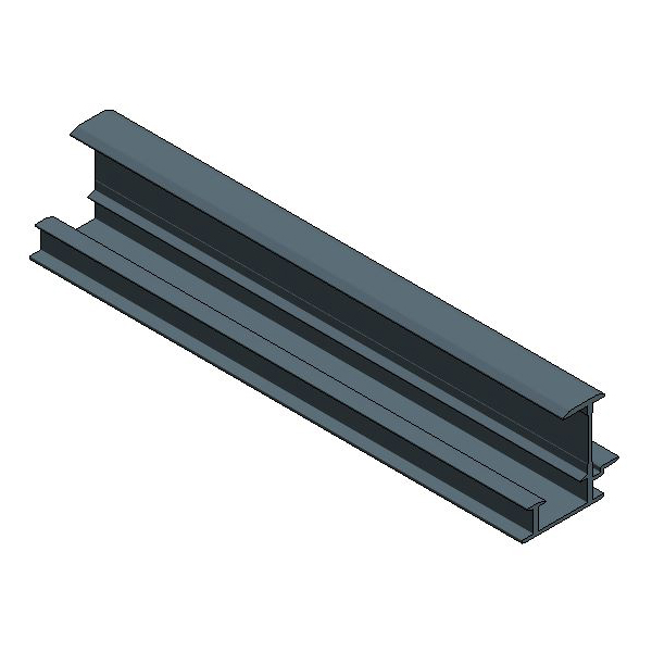 ValkPitched Aluminium inlegprofiel tussen | 35 mm ZWART