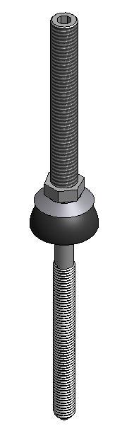 ValkPitched RVS stokschroef M10x201 mm