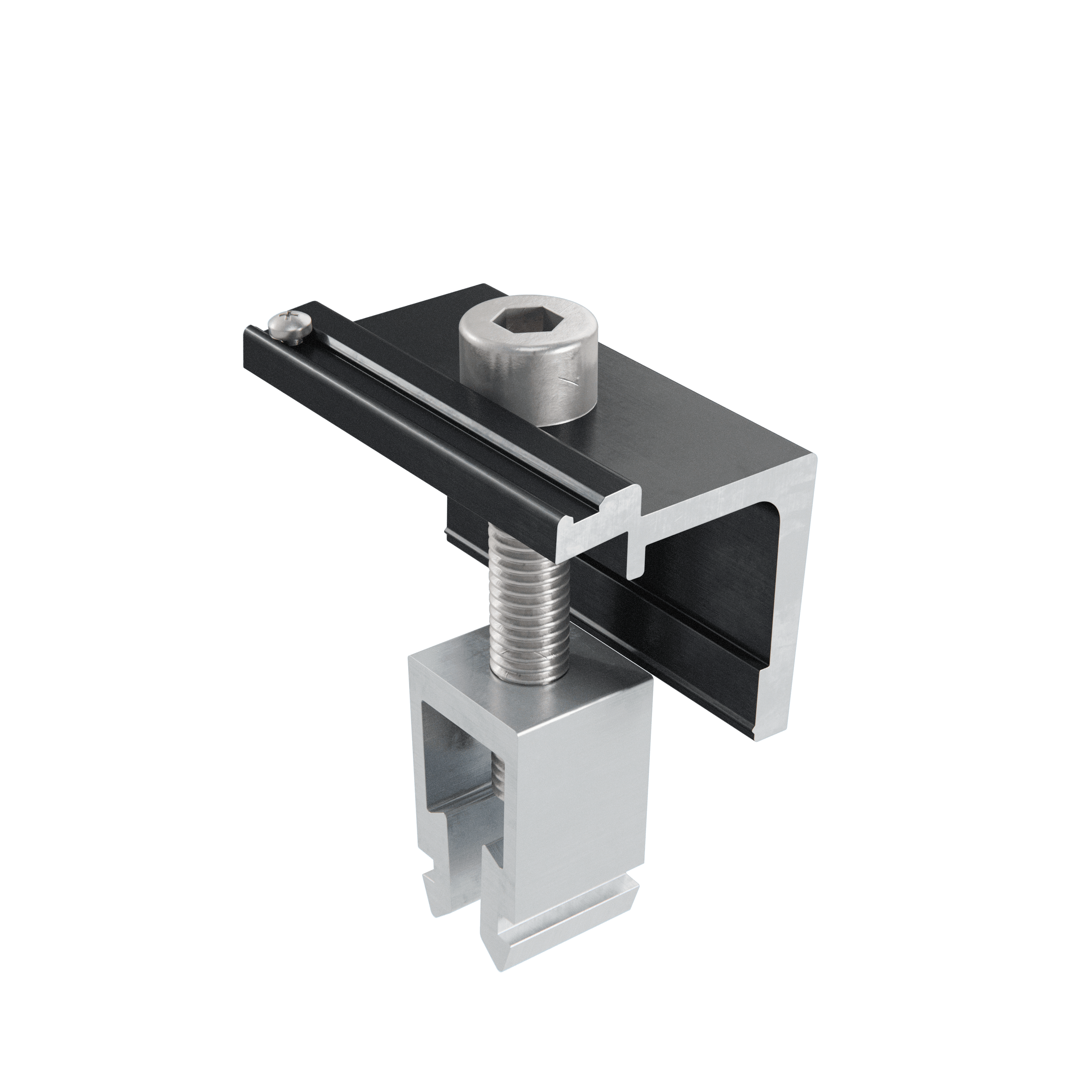 Alumero eindklem kliksysteem met pin 30 - 42 mm, zwart