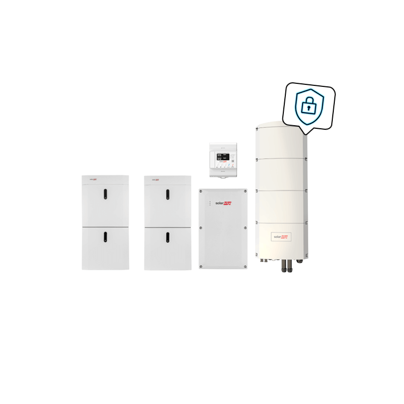 SolarEdge back-upstroompakket voor thuis met SE8K-RWB48 en 18,4 kWh