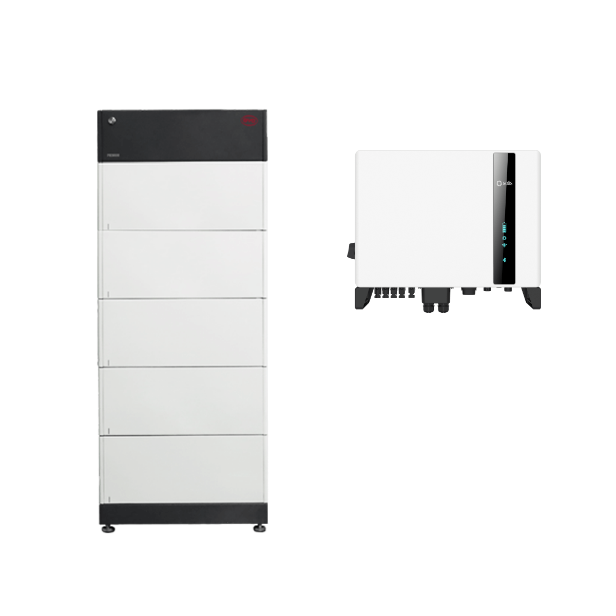 BYD premium accubox HVS 12.8 met Solis S6 3-fasen hybride omvormer - 5 kW
